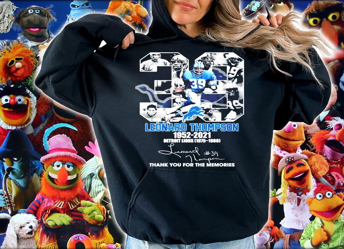 Leonard Thompson 1952-2021 Detroit Lions 1975-1986 signature shirt hoodie