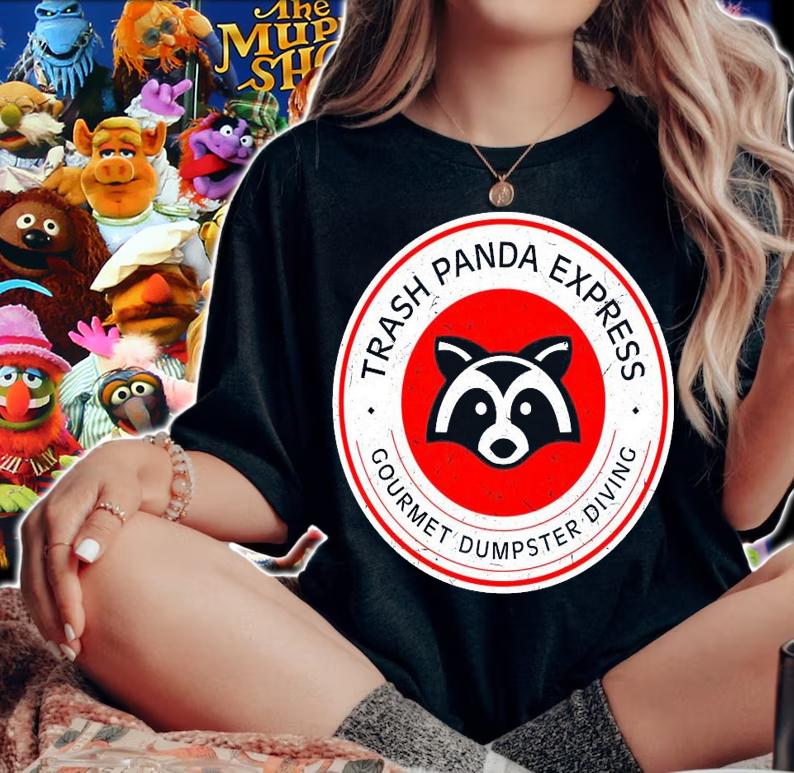 Trash Panda express gourmet dumpster diving t-shirt woman shirt