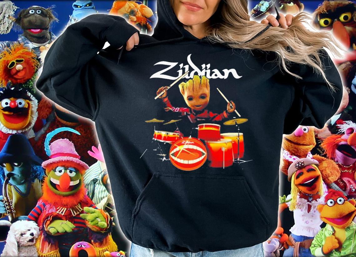 Zildjian The Only Serious Choice Drumming Baby Groot t-shirt hoodie