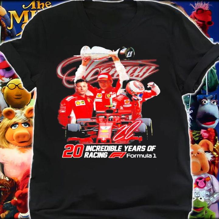 20 Incredible years of racing Formula 1 signature shirt shirt