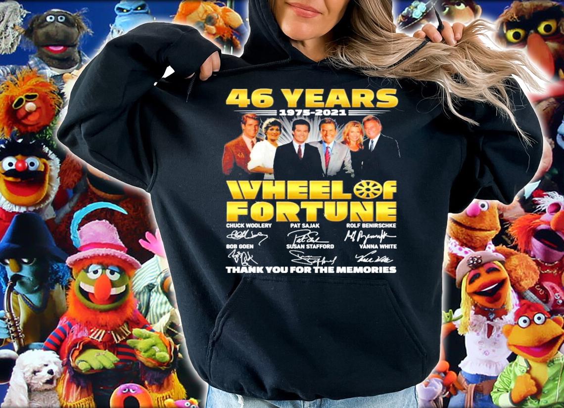 46 years 1975-2021 Wheel Of Fortune signatures shirt