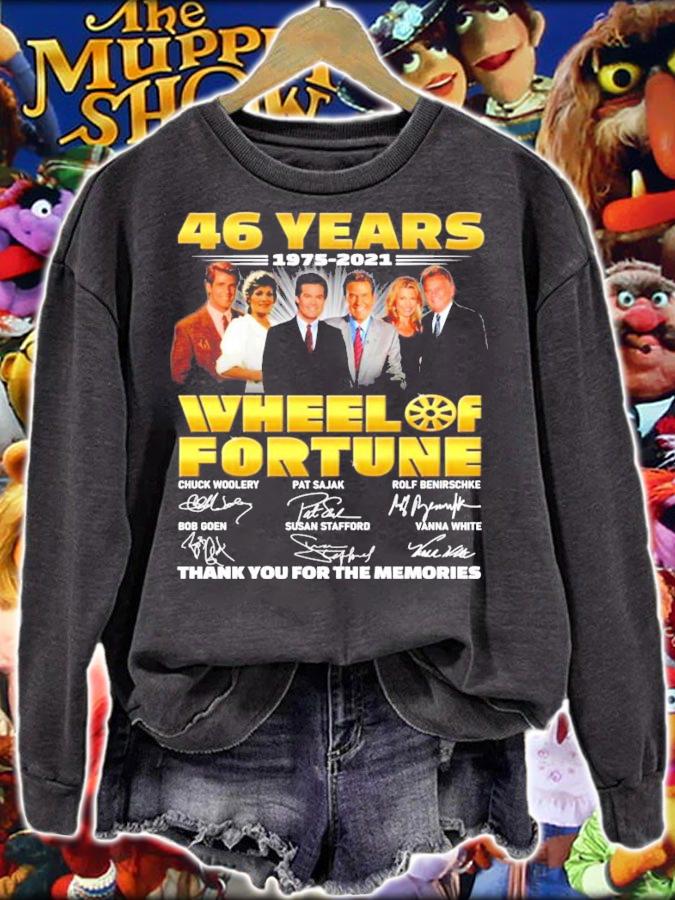 46 years 1975-2021 Wheel Of Fortune signatures shirt