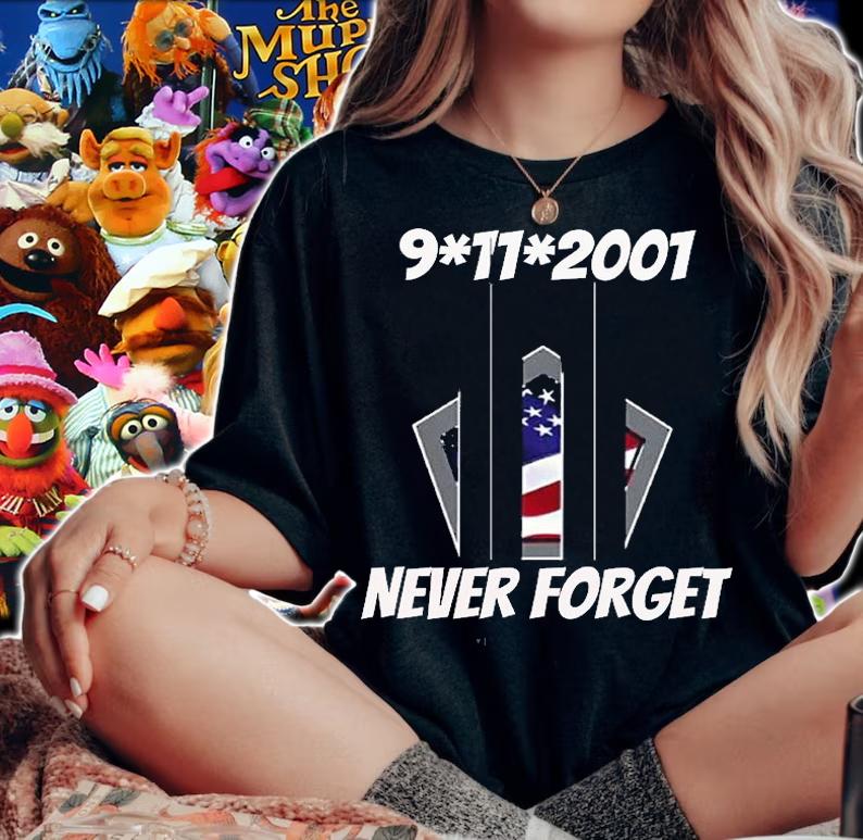 9-11-2001 never forget twin towers pentagon T-shirt