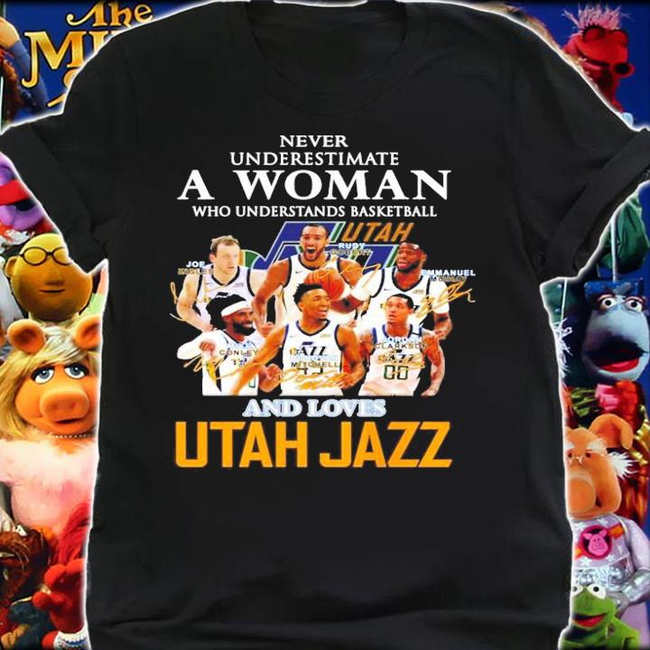 A woman who understands basketball and loves Utah Jazz football shirt shirt