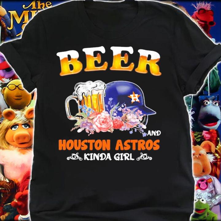Beer and Houston Astros kinda girl shirt