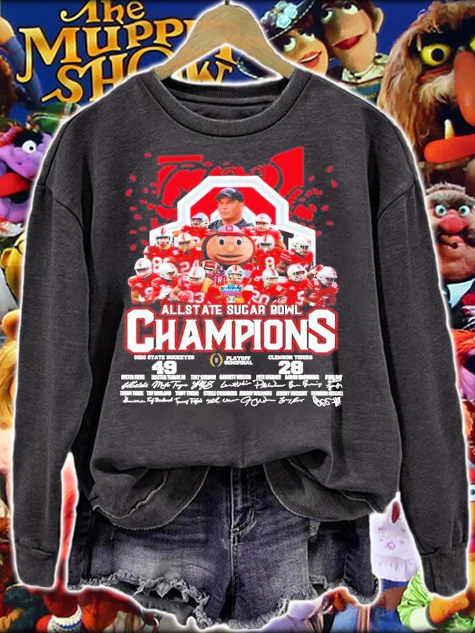 Official Allstate Sugar Bowl Champions Ohio State Buckeyes 49ers playoff semifinal Clemson Tiger shirt sweatshirt