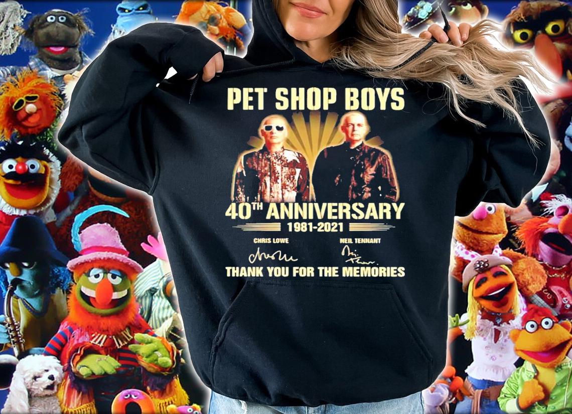 Pet Shop Boys 40th anniversary 1981 2021 signatures shirt