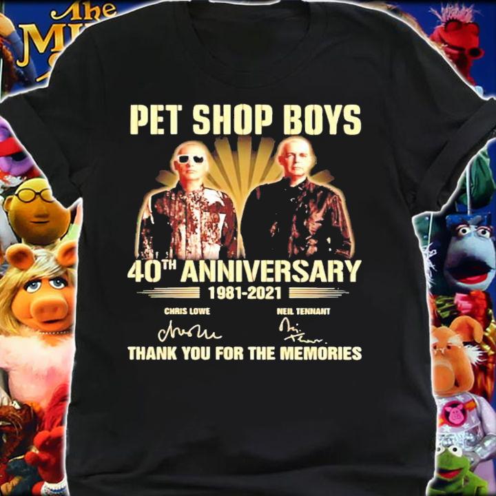 Pet Shop Boys 40th anniversary 1981 2021 signatures shirt