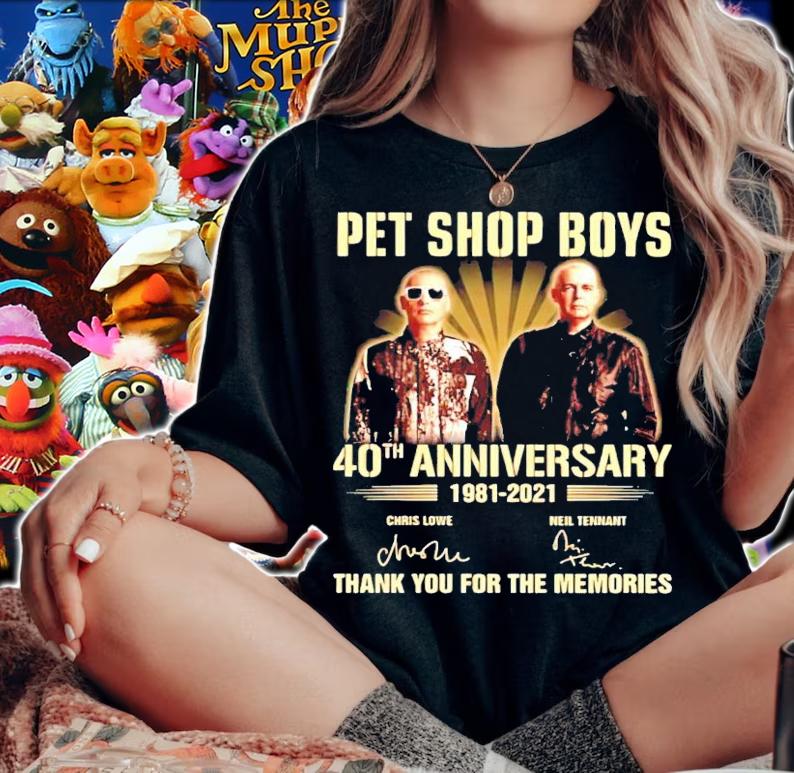 Pet Shop Boys 40th anniversary 1981 2021 signatures shirt