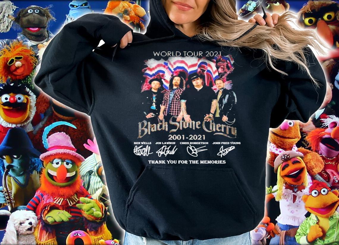 World tour 2021 Black Stone Cherry 2001-2021 signatures t-shirt hoodie