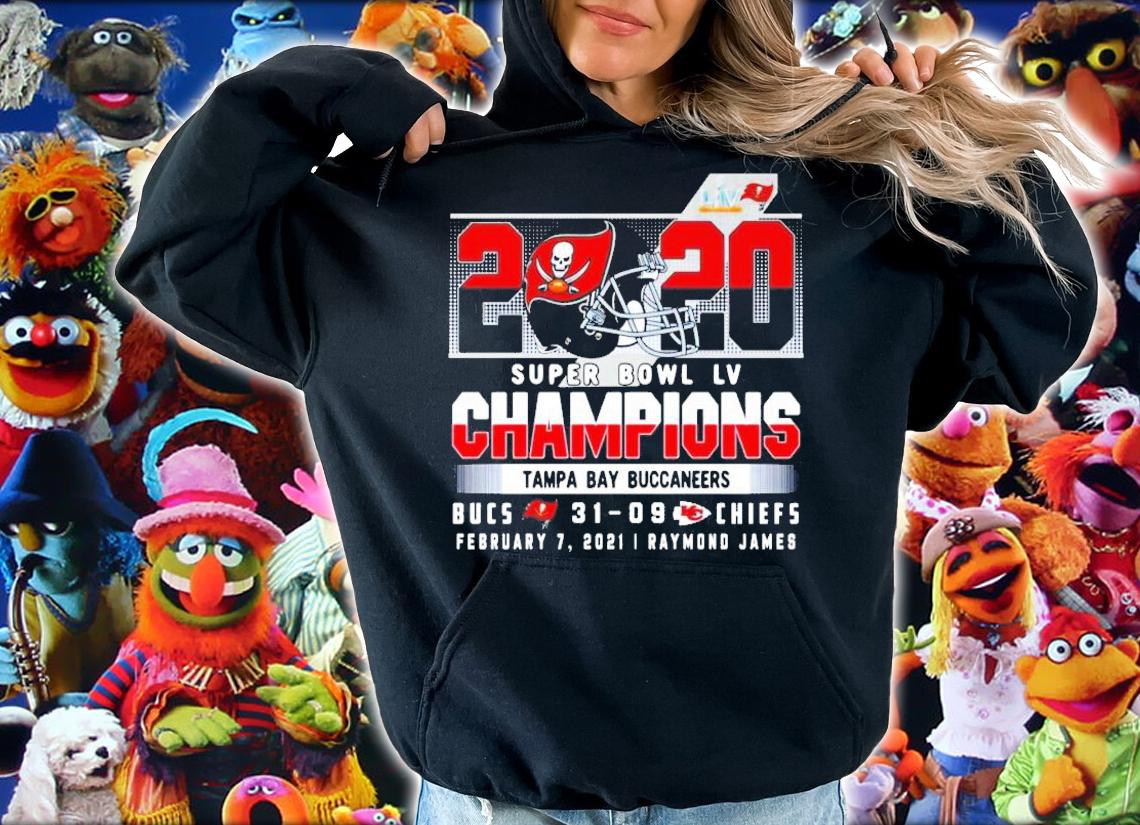 2020 LIV Super Bowl Champions Bucs 31-09 Chiefs football t-shirt