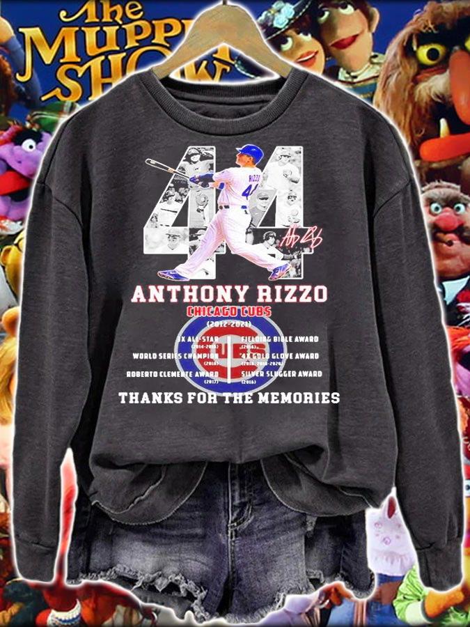 44 Anthony Rizzo Chicago Cubs 2012-2021 thank for the memories signature T-shirt