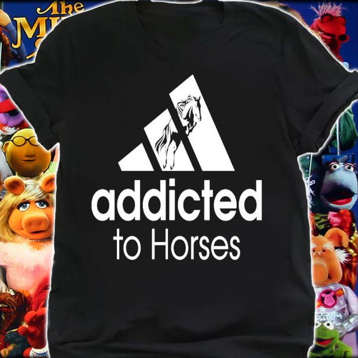 Adidas logo Addicted to Horses shirt shirt