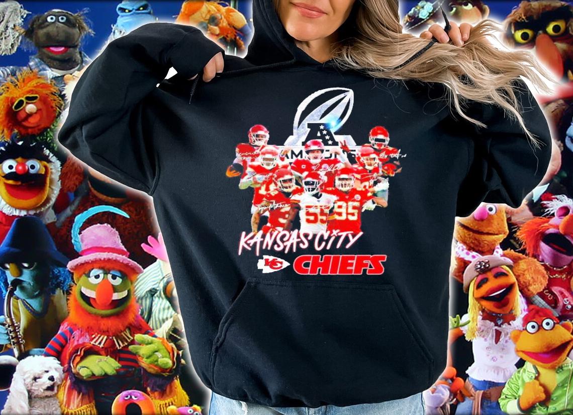 AFC Champions Kansas City Chiefs signatures shirt hoodie