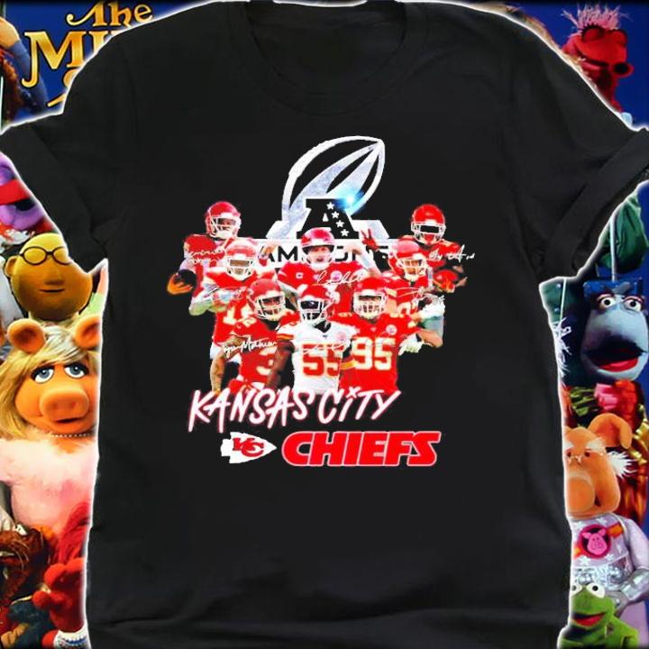 AFC Champions Kansas City Chiefs signatures shirt shirt