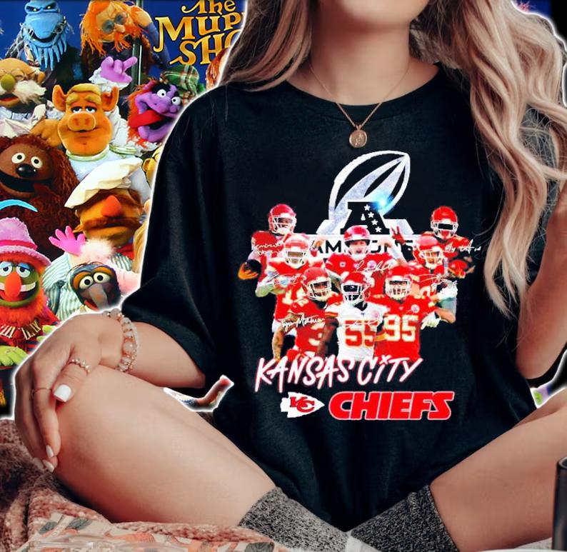 AFC Champions Kansas City Chiefs signatures shirt woman shirt