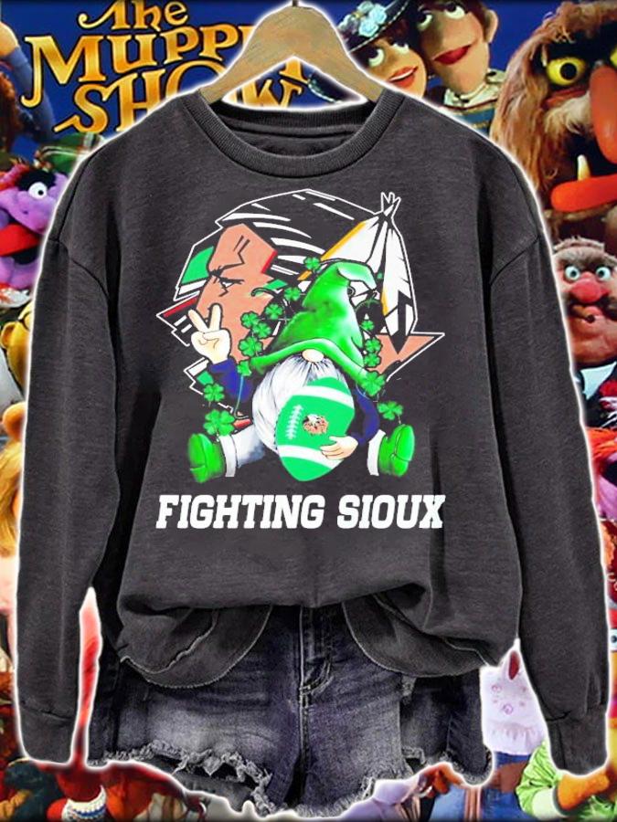 Gnome hug North Dakota Fighting Sioux shirt sweatshirt