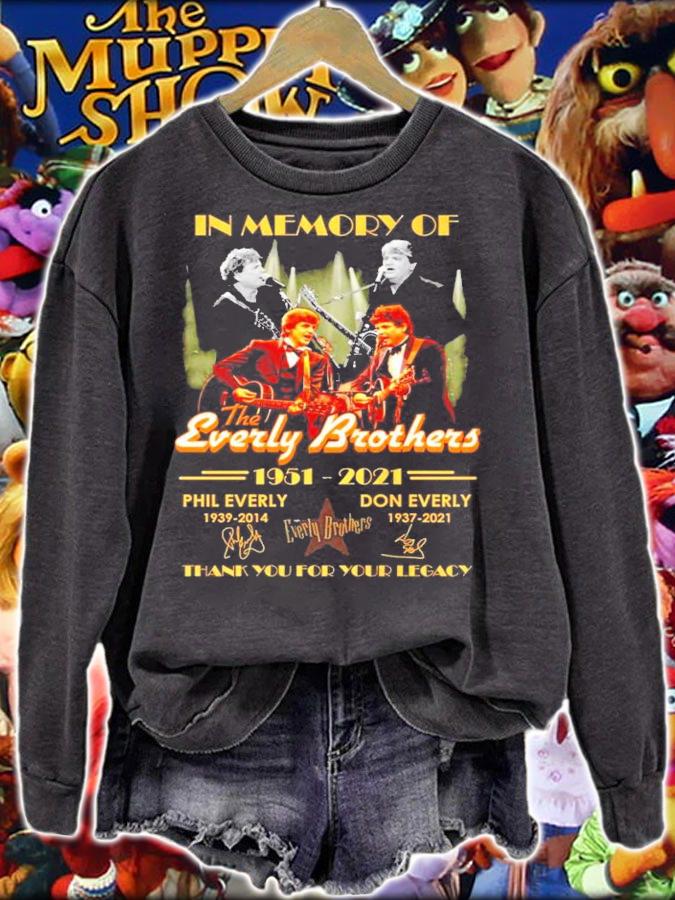In memory of The Everly Brother 1951-2021 Phil Everly Don Everly signature shirt sweatshirt