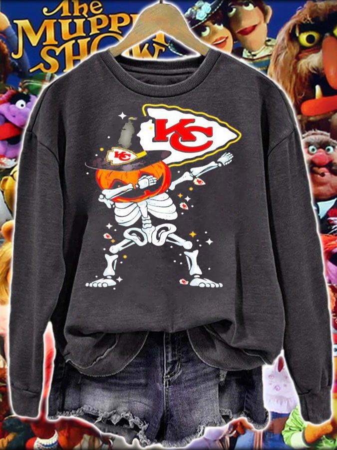 Kansas City Chiefs Skeleton Dabbing Halloween shirt sweatshirt