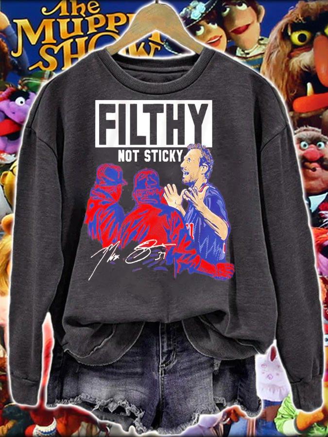 Max Scherzer Filthy Not Sticky signature shirt