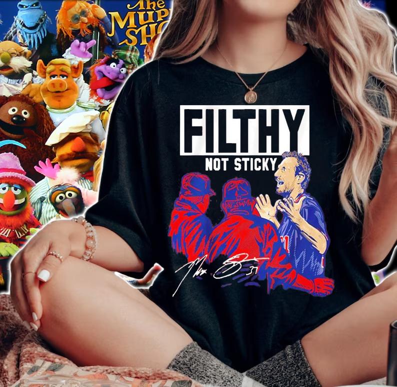 Max Scherzer Filthy Not Sticky signature shirt