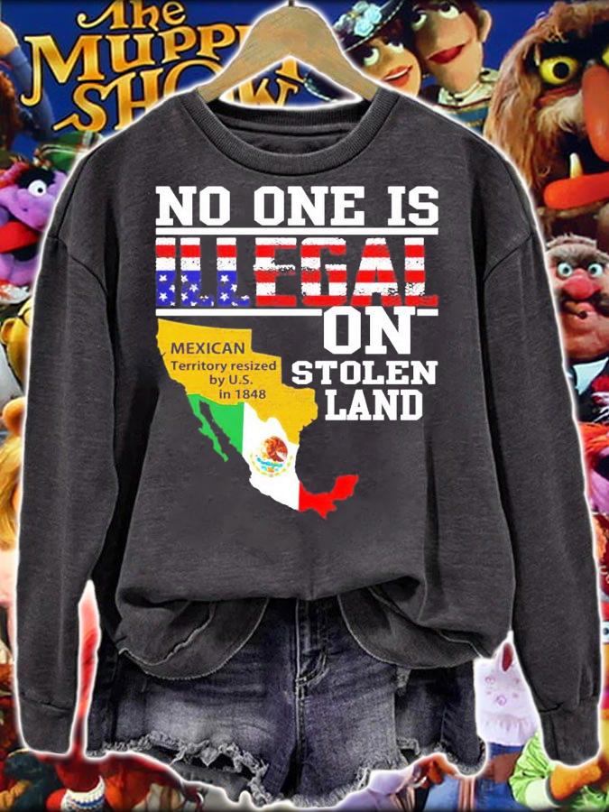 No one is Illegal on stolen Land Mexican Territory Resized shirt