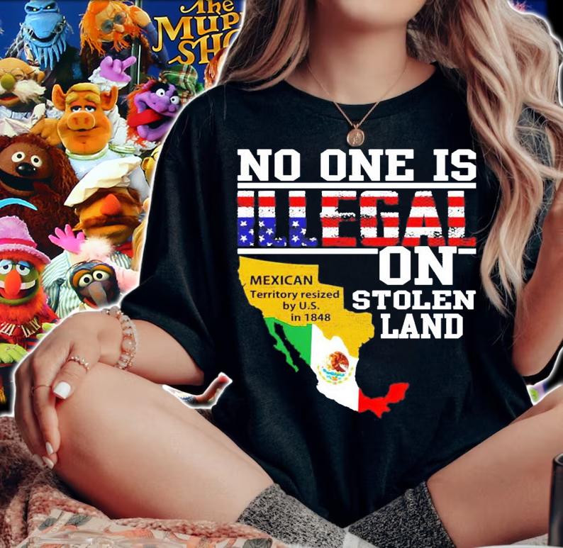 No one is Illegal on stolen Land Mexican Territory Resized shirt