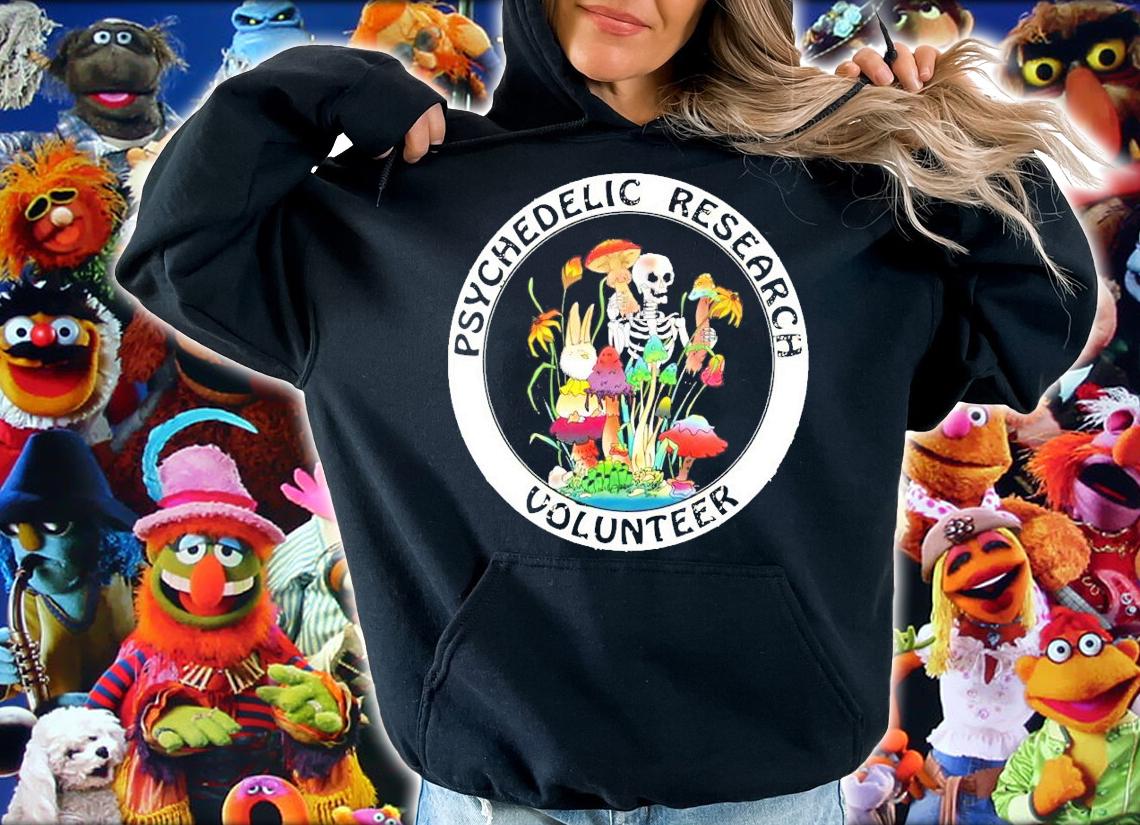 Psychedelic research volunteer skull shirt