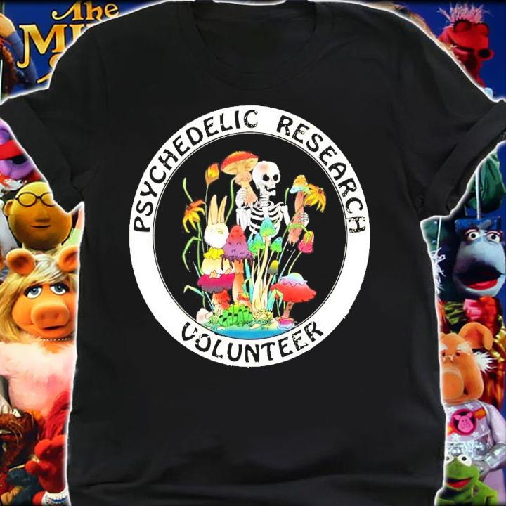 Psychedelic research volunteer skull shirt