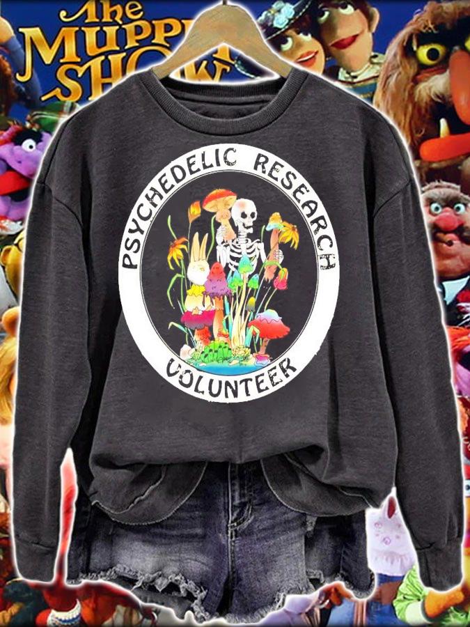 Psychedelic research volunteer skull shirt