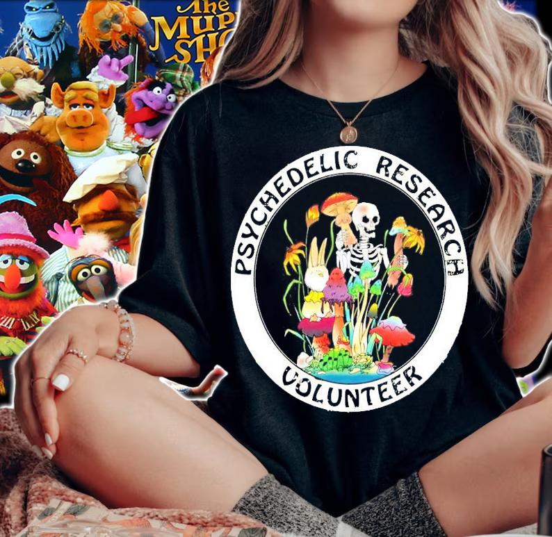 Psychedelic research volunteer skull shirt