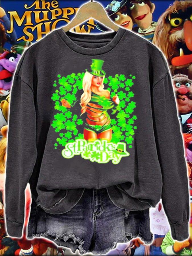 St.Patrick's day girl Anime women dress shirt