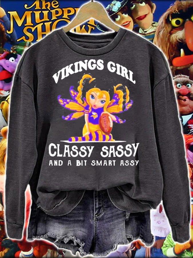 Vikings girl classy sassy and a bit smart assy shirt