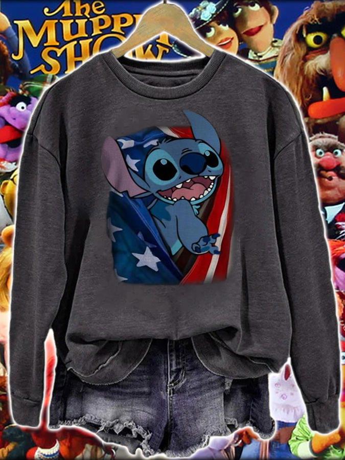 4th July independence day stitch capes American flag shirt