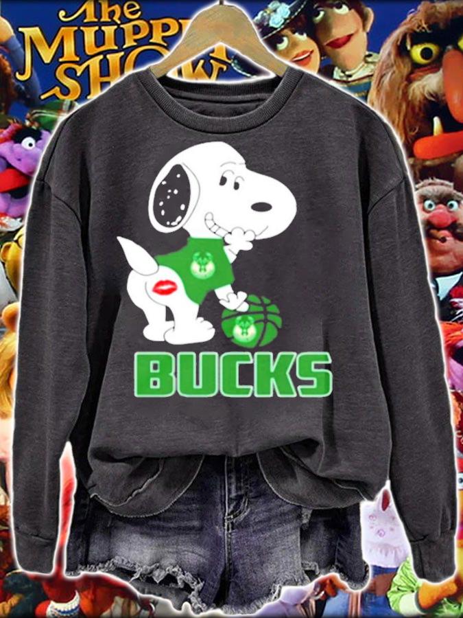 Snoopy Milwaukee Bucks sexy shirt sweatshirt