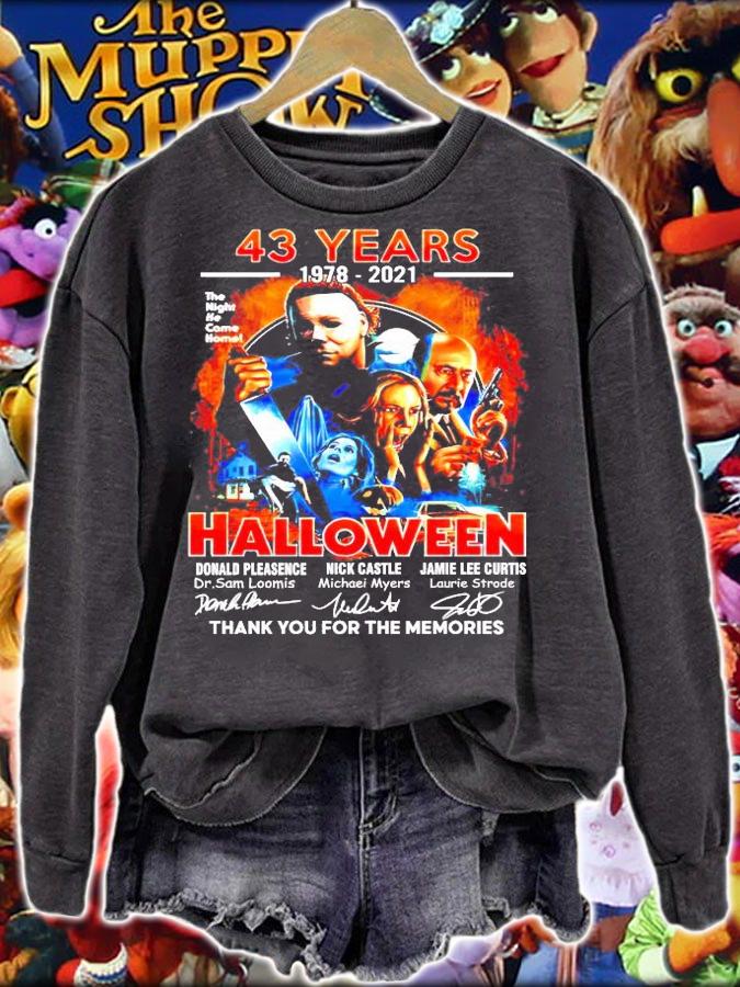 43 years 1978 2021 Halloween thank you for the memories shirt sweatshirt