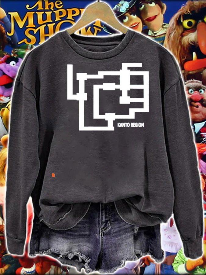 Kanto Region map shirt sweatshirt