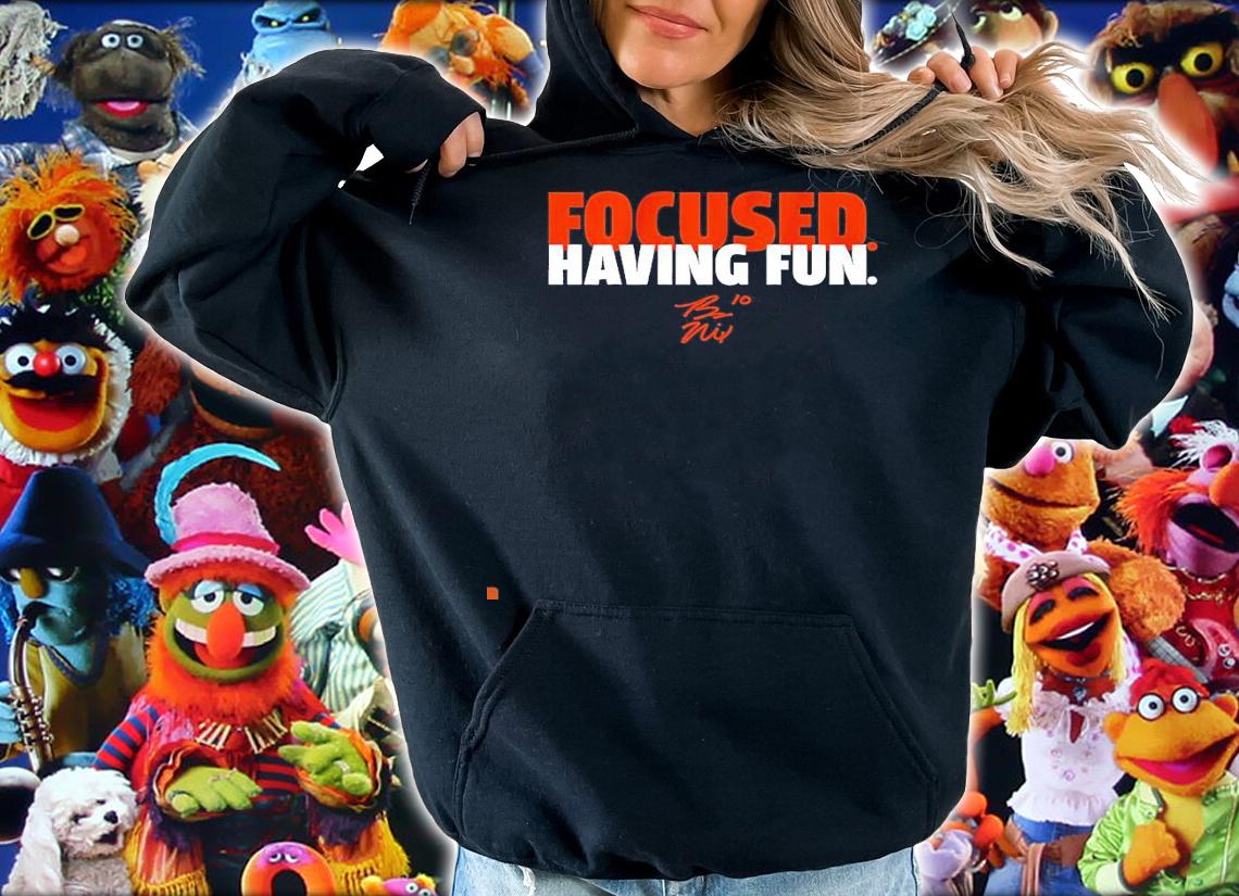 Bo Nix focused having fun shirt hoodie
