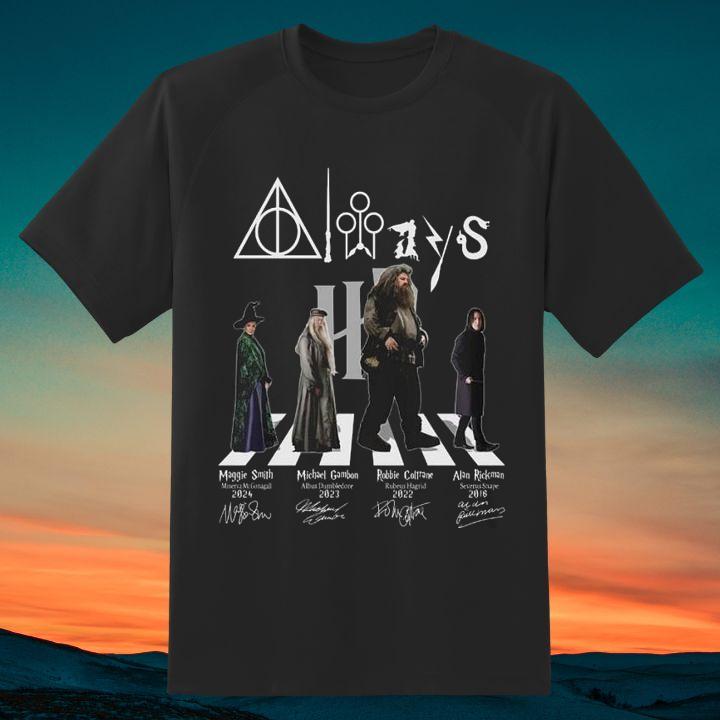 Harry Potter Always Characters Abbey Road Maggie Smith Signature Shirt