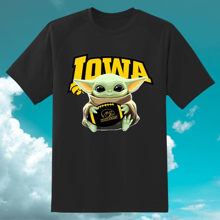 Baby Yoda Hug Iowa Hawkeyes Football T-Shirt – Shop Now!
