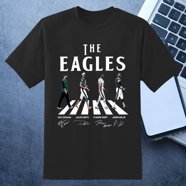 Personalized The Philadelphia Eagles Abbey Road Autograph Nick Sirianni T-Shirt