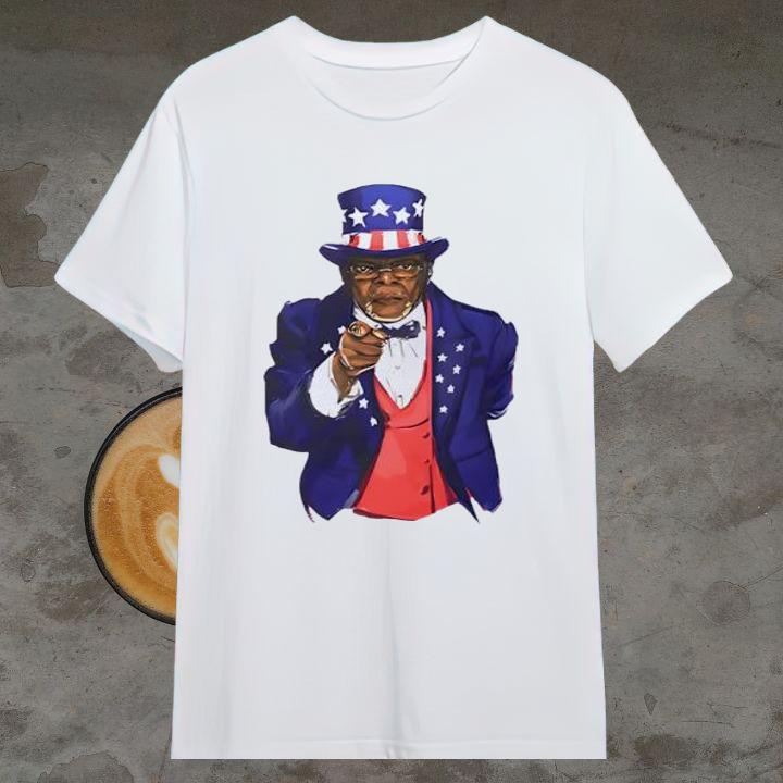 Samuel L. Jackson Uncle Sam Super Bowl Lix Halftime Show T-Shirt