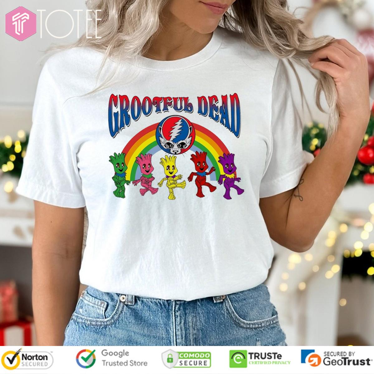 Marvel Rocket Raccoon Baby Groot Grateful Dead T-Shirt