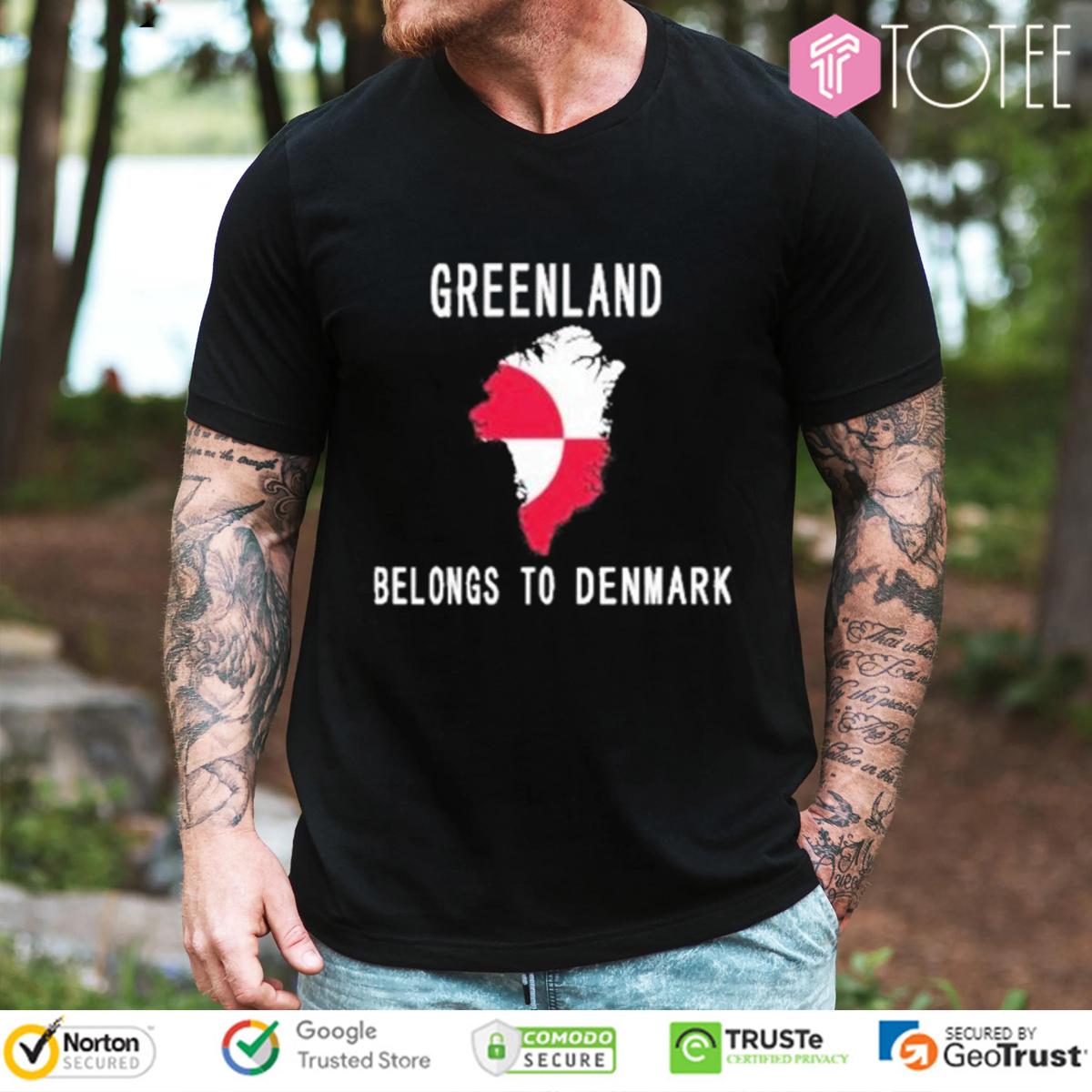 Greenland Map Flag Belongs To Denmark T-Shirt