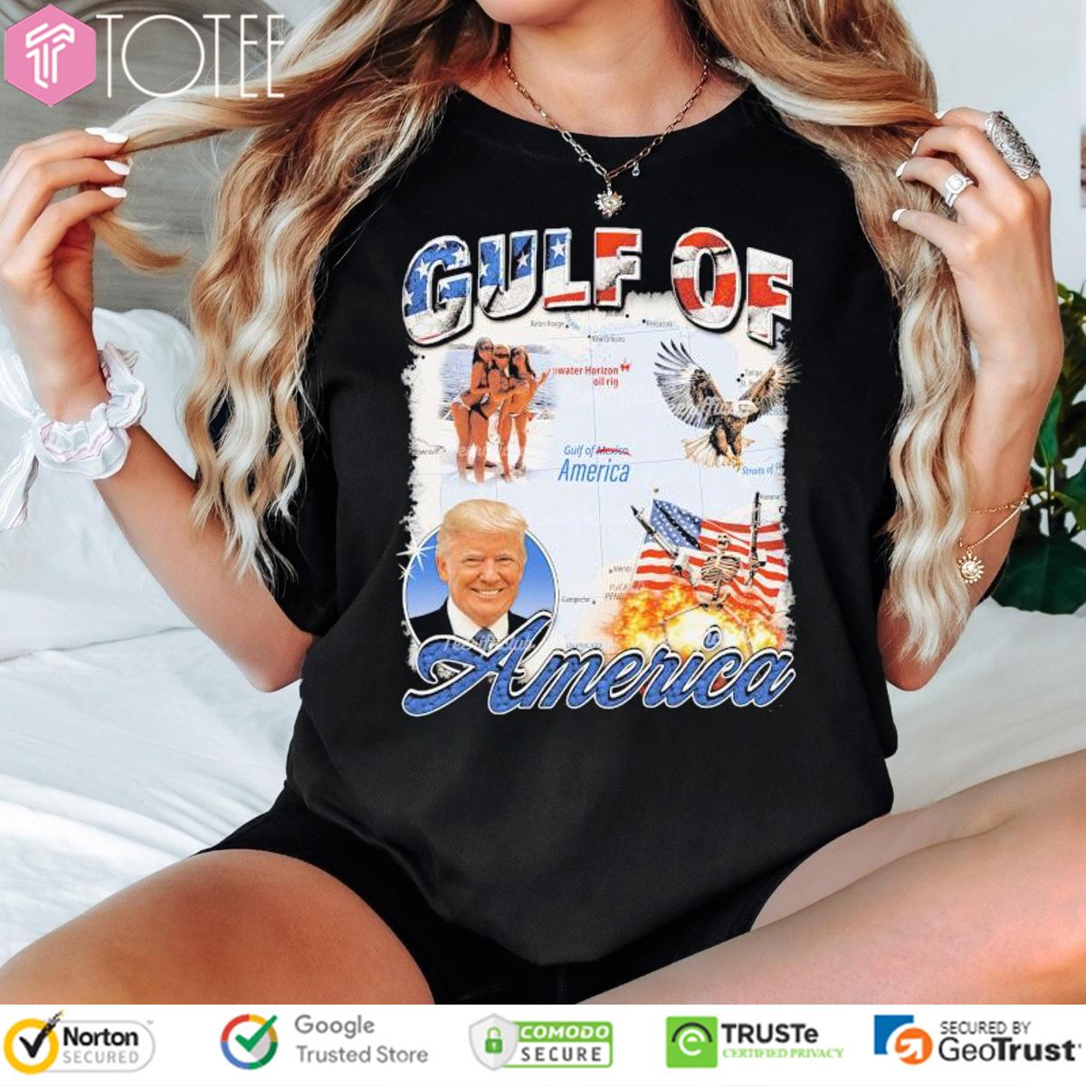Trump Gulf Of America USA Flag T-Shirt
