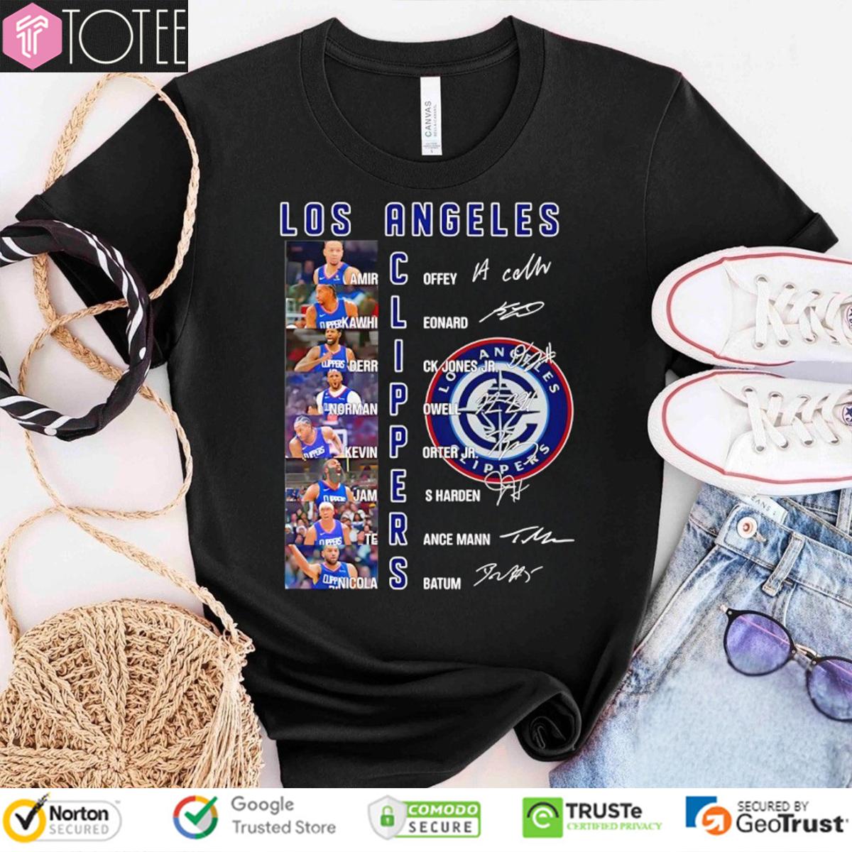 Los Angeles Clippers Basketball Team Players Signatures T-Shirt