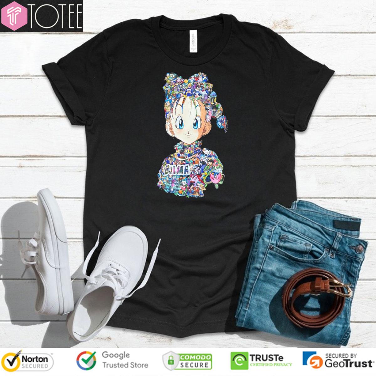 All Characters Inside Bulma Dragon Ball T-Shirt