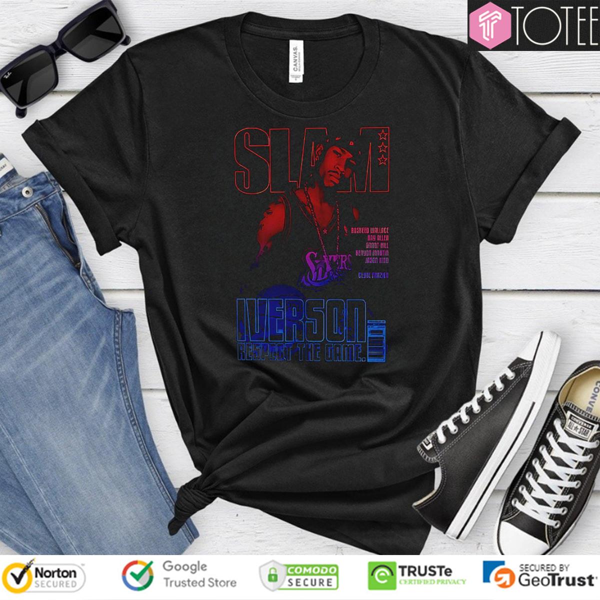 Allen Iverson Philadelphia 76ers SLAM Respect The Game T-Shirt