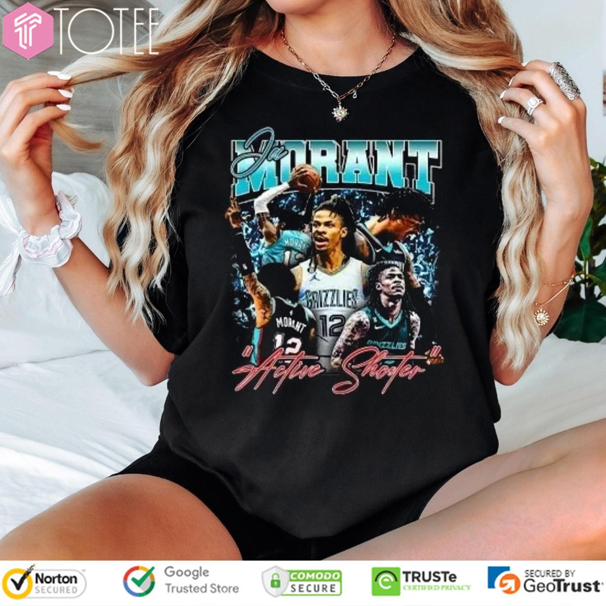 Memphis Grizzlies Ja Morant Active Shooter Vintage Style T-Shirt