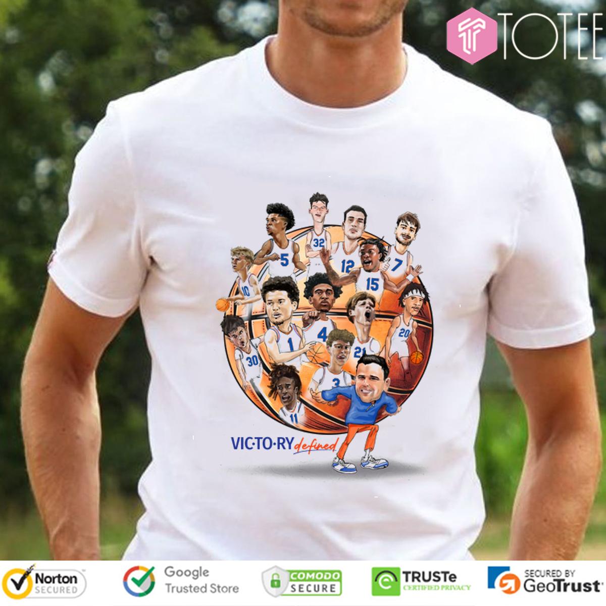Victory Defined Florida Mens Basketball Student-Athletes Caricature T-Shirt